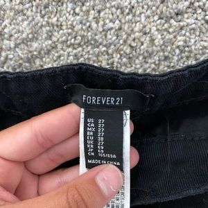 Black Forever 21 Ripped Shorts